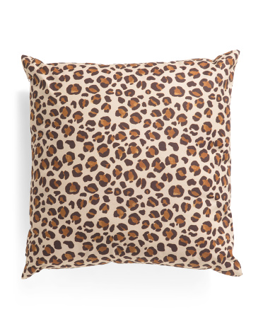 Tjmaxx 20x20 Lady Leopard Pillow In Brown