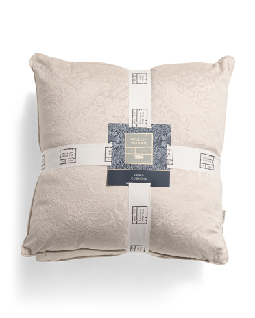 Tjmaxx 2pk 20x20 William Morris Oyster Embossed Pillows In Gray