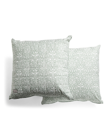 Tjmaxx 2pk Tonal Floral Euro Pillows