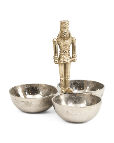 Tjmaxx 9.5in Nutcracker 3-nut Dish