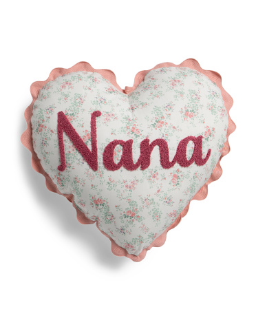 Tjmaxx 17x16 Nana Shabby Heart Pillow In Pink