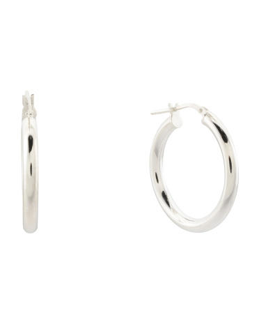 sterling silver hoop earrings